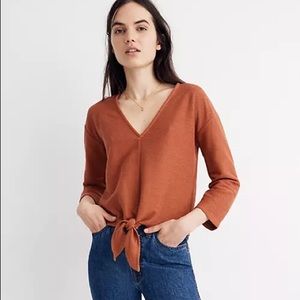 Texture & Thread Madewell Tie-Front Top